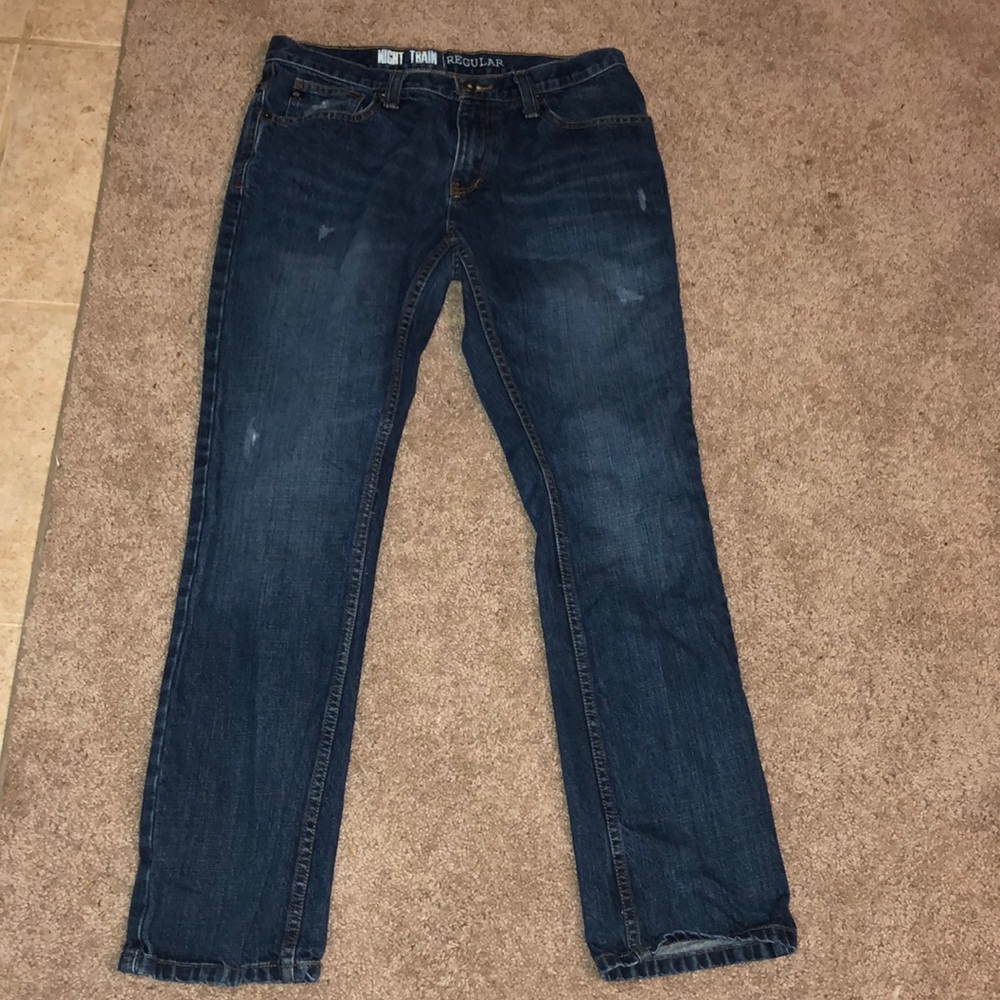 Dark blue jeans